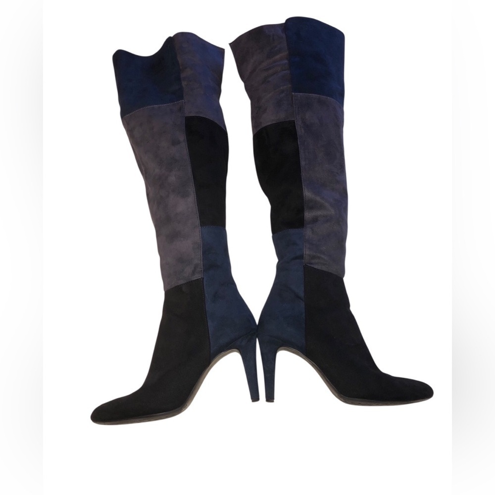 Rialto Women's Over the Knee Boots - Black and Blue - Picture 14 of 15